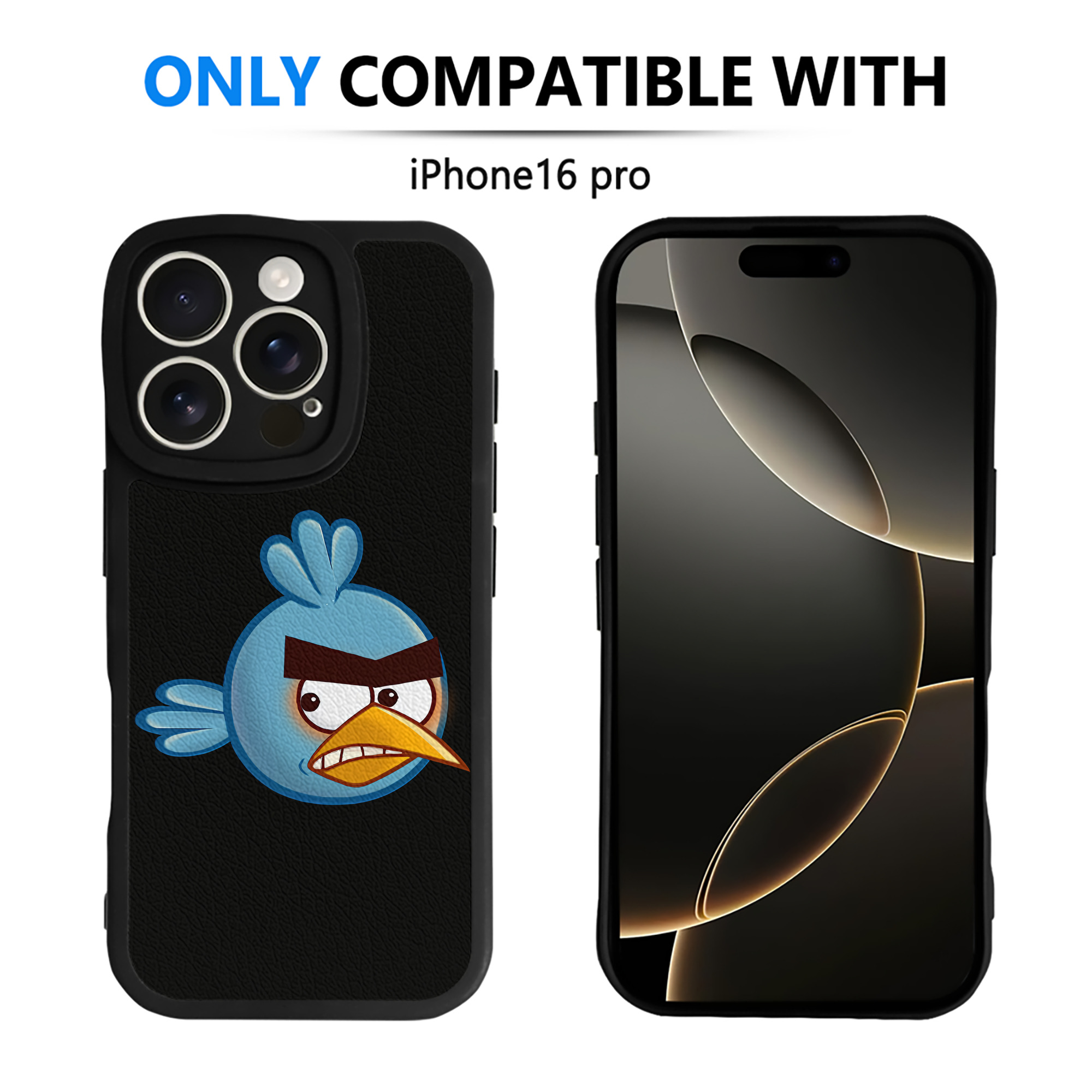 （画像用） Angry Birds アングリーバード 【iPhone 16シリーズ対応】シリコンスマホケース（レザー調） 材質：シリコン